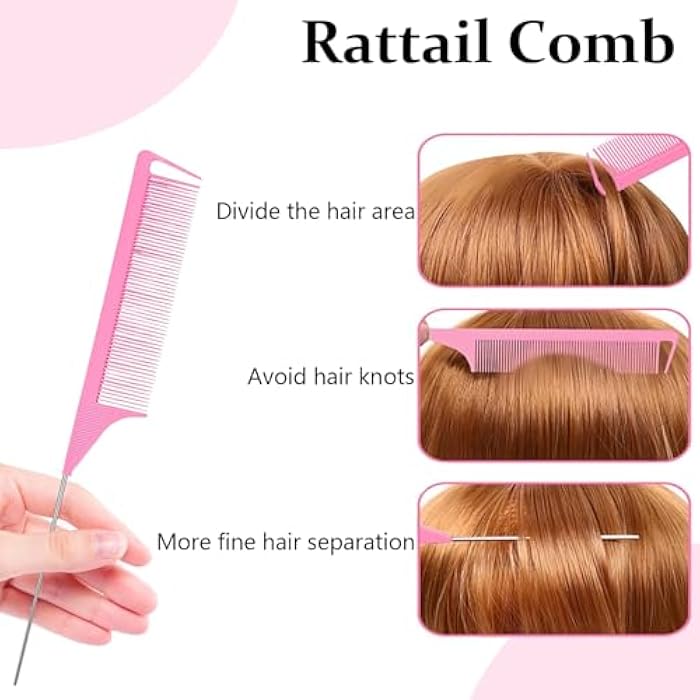 chenqi Hair Braiding Tool, Ponytail Holders, 3pcs Topsy Tool French Braid Loop Hair Tools for Ponytail Hair Looping Tool Hair Twister for Women Girl,Hair Styling Accessories Pink - Image 4